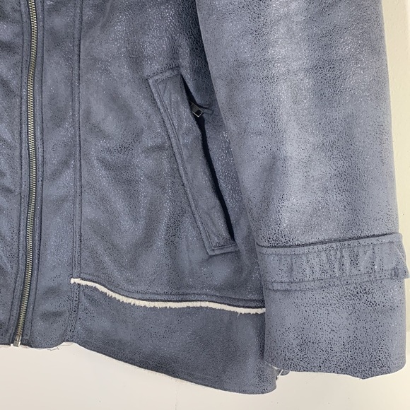 NWOT. Prana Large Esme Faux Suede Sherpa Lined Motor Jacket. - Picture 7 of 12